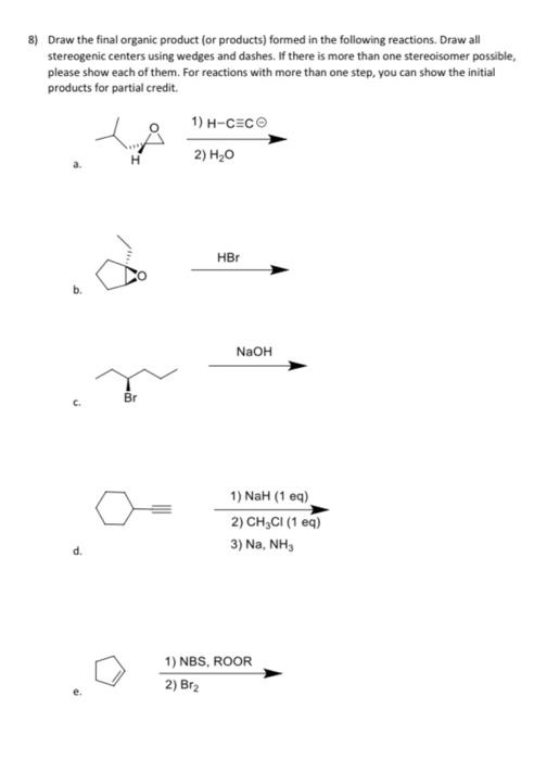 Solved 6) Consider the following SN1 reaction: a. Draw a | Chegg.com