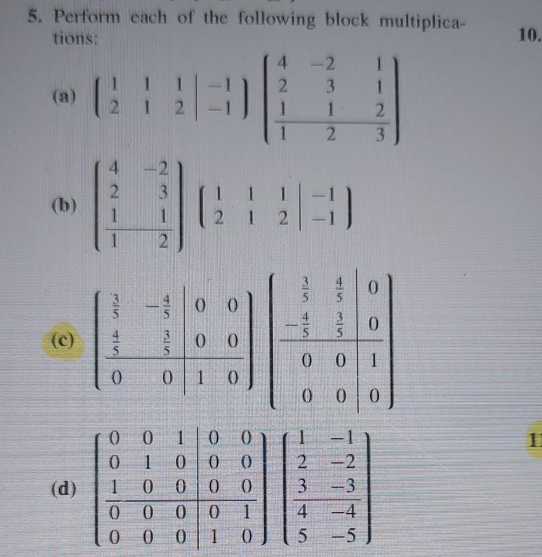 Solved 5 Perform Each Of The Following Block Chegg