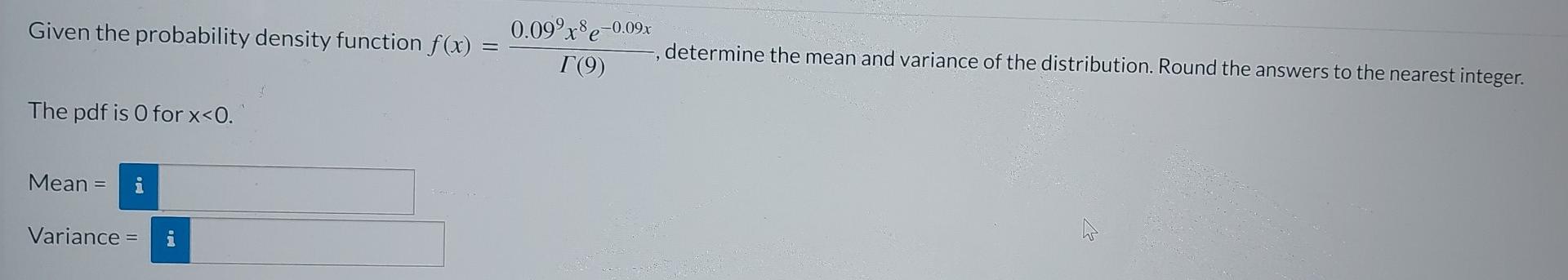 Solved Given the probability density function f(x) = The pdf | Chegg.com