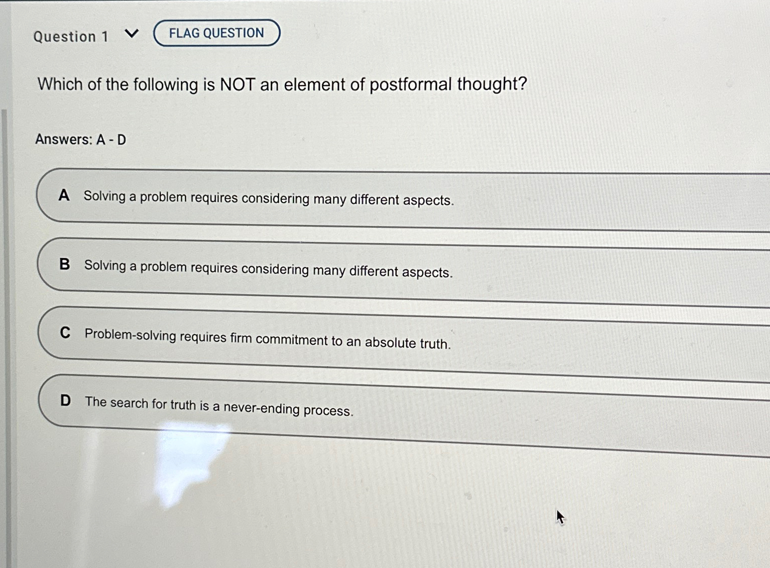 Solved Question 1Which of the following is NOT an element of | Chegg.com