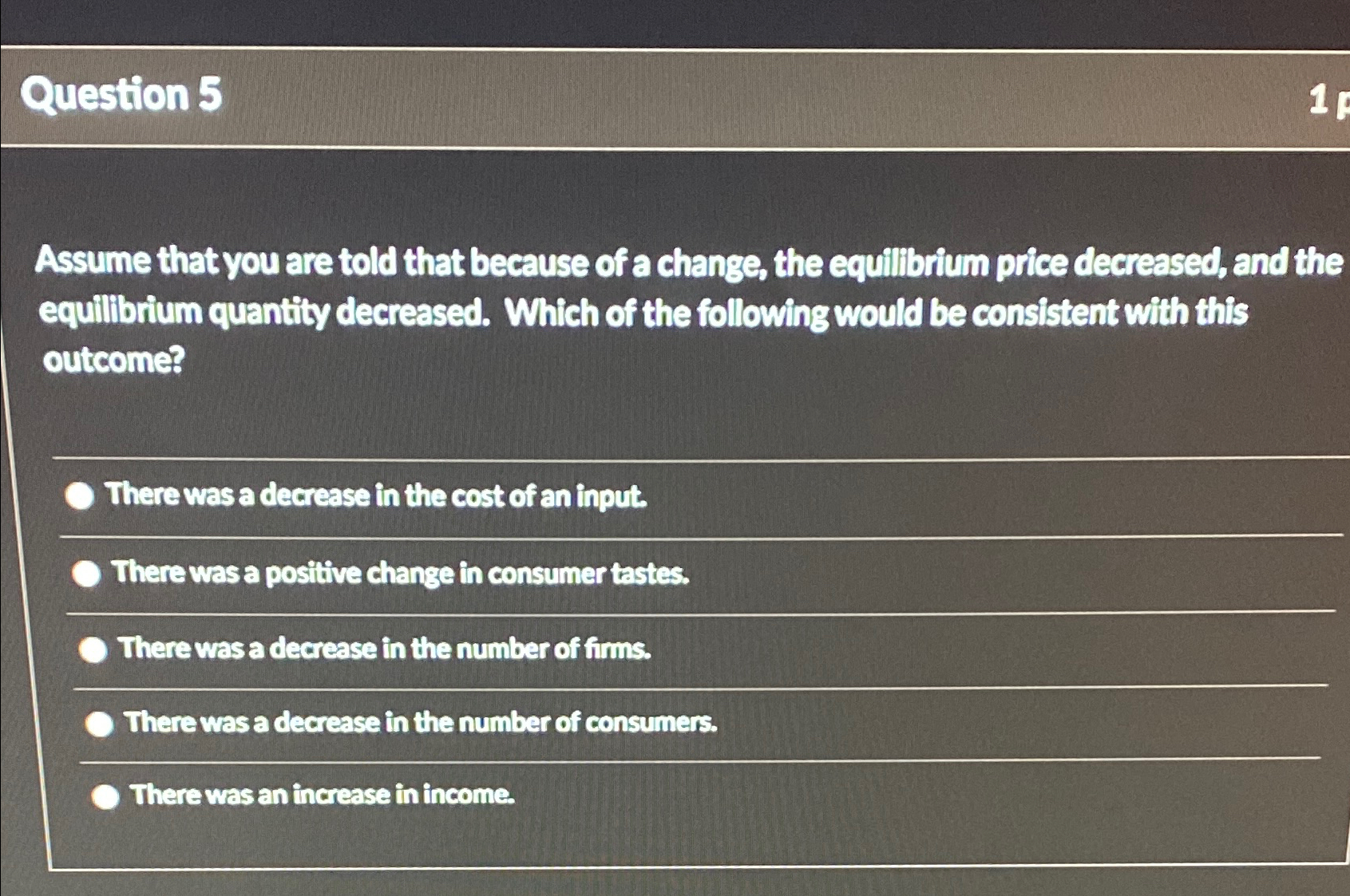 Solved Question 5Assume that you are told that because of a | Chegg.com