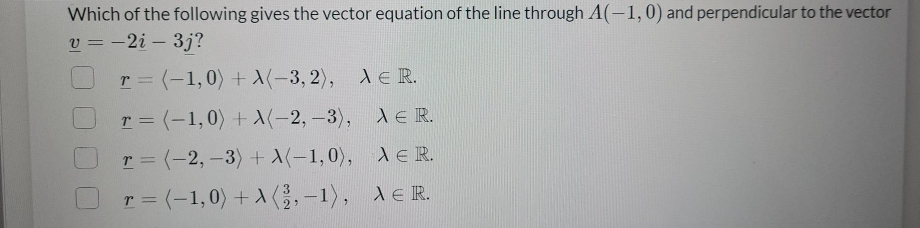 Solved Which of the following gives the vector equation of | Chegg.com