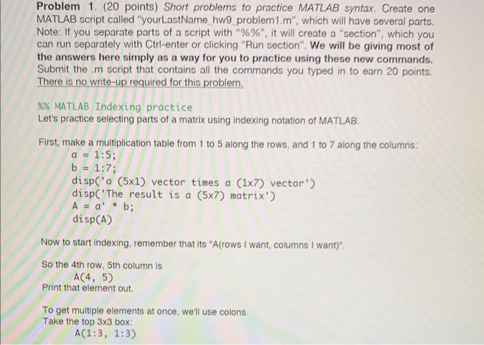 Solved Problem 1. 20 points Short problems to practice Chegg