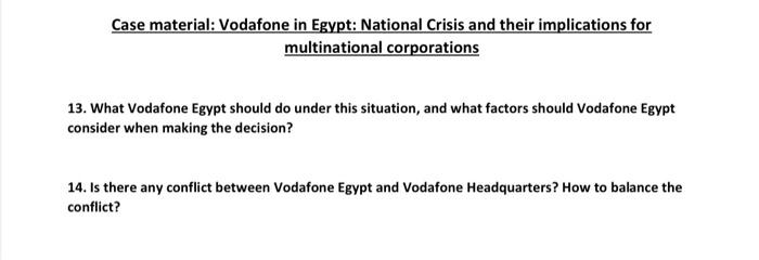 vodafone in egypt case study