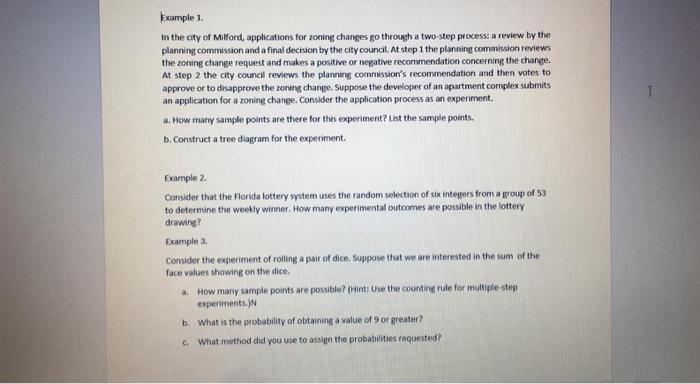 Solved Example 1. In the city of Milford, applications for | Chegg.com