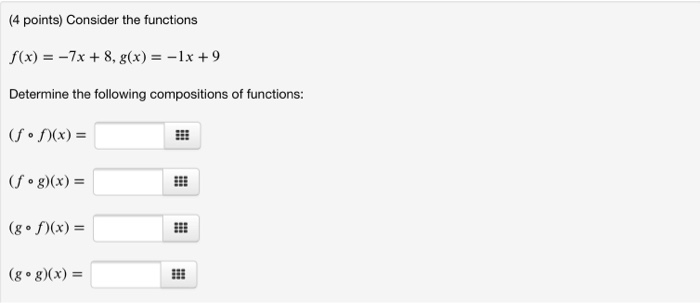Solved (4 points) f and g are functions from Rto R. Consider | Chegg.com