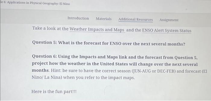 Solved hello I just need help with questions 1-6 for my | Chegg.com