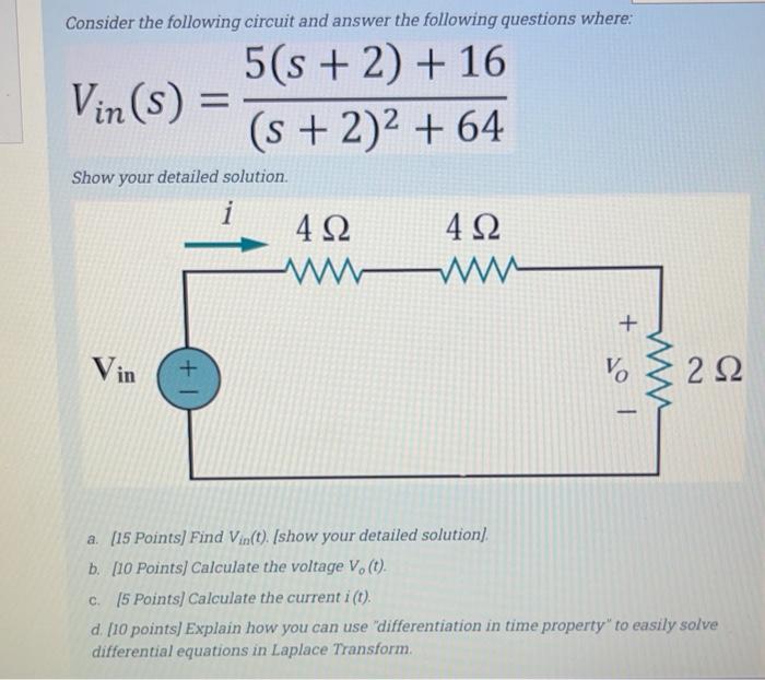 Solved Consider The Following Circuit And Answer The | Chegg.com