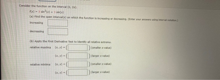 Solved Consider the function on the interval (0, 2). f(x) = | Chegg.com