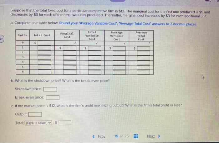 Solved Suppose that the total fixed cost for a particular | Chegg.com