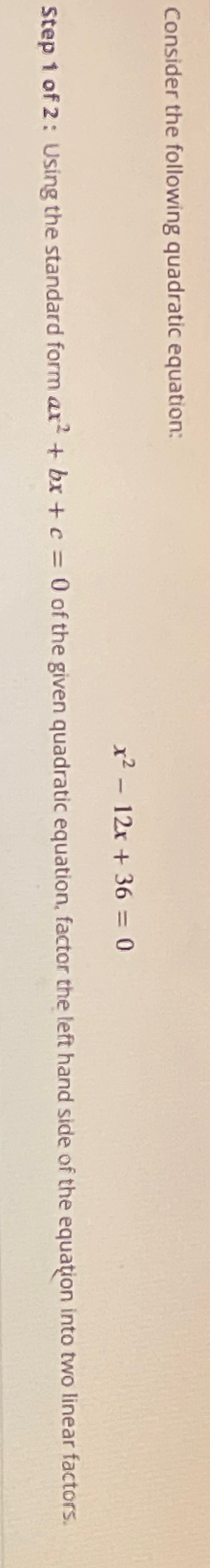 Solved Consider The Following Quadratic | Chegg.com