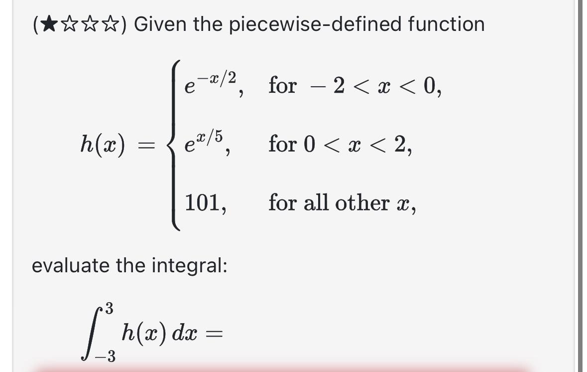 Solved ∫-33h(x)dx= | Chegg.com