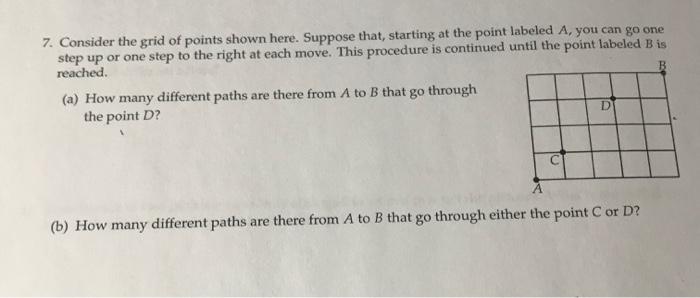Solved 7. Consider the grid of points shown here. Suppose | Chegg.com