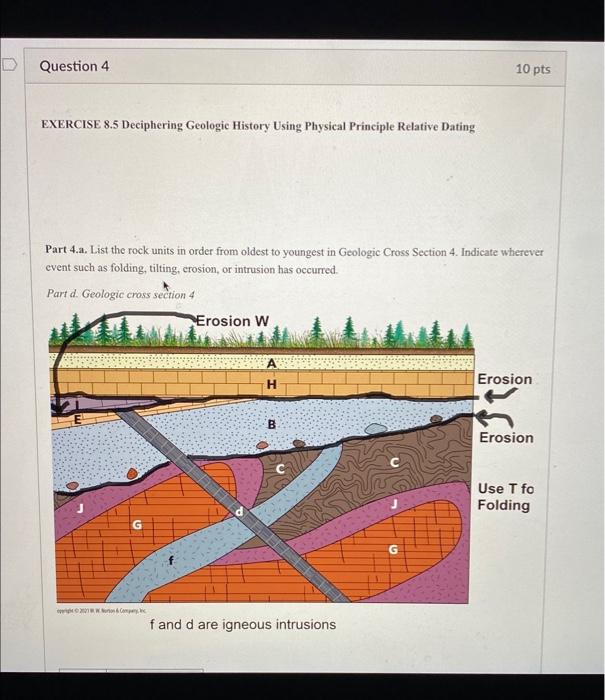 Solved EXERCISE 8.5 Deciphering Geologic History Using | Chegg.com