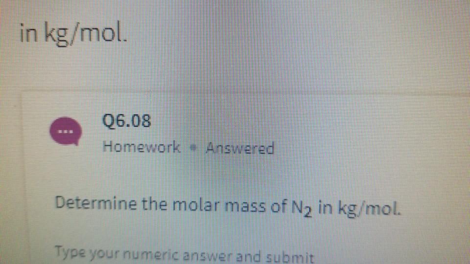 Solved In Kg Mol Q6 08 Homework Answered Determine The Chegg Com