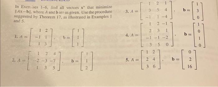 Solved In Exercises 1-6, Find All Vectors \\( X^{*} \\) That | Chegg.com