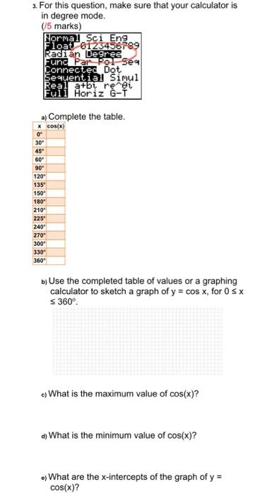 Calculator in store degree mode