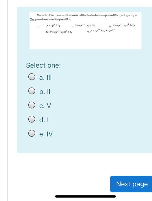 Solved The Roots Of The Characteristic Equation Of The Third | Chegg.com