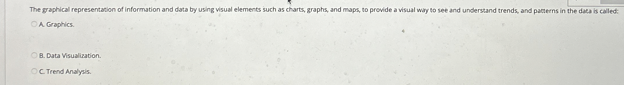 Solved The graphical representation of information and data | Chegg.com