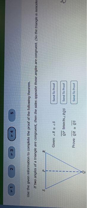 Solved 1 2 3 4 5 Use the given information to complete the | Chegg.com