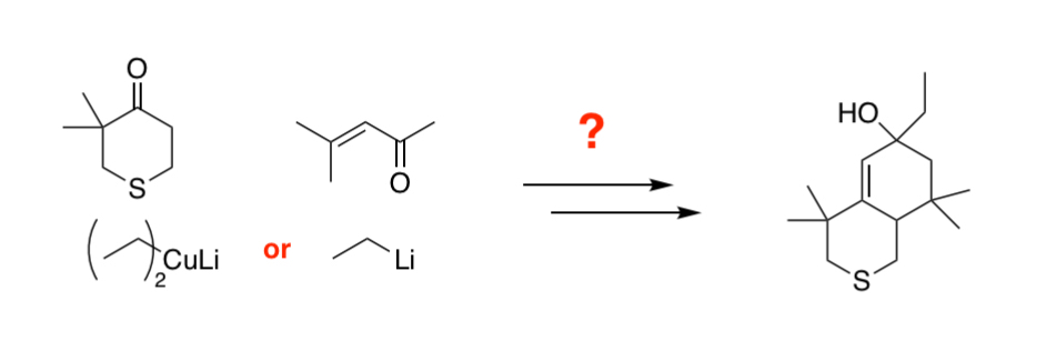 Solved use the cyclic ketone and unsaturated ketone to form | Chegg.com