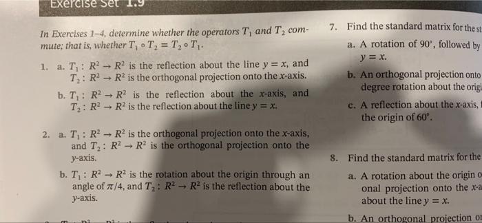 Solved Exercise Set In Exercises 1-4, determine whether the | Chegg.com