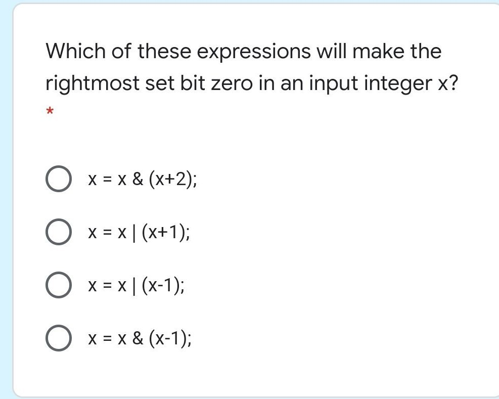 Solved Which of these expressions will make the rightmost