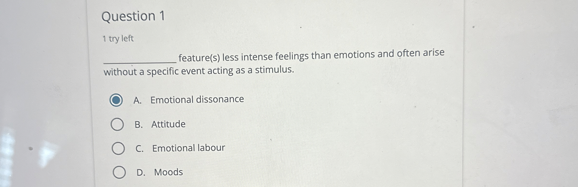 Solved Question 11 ﻿try left ﻿feature(s) ﻿less intense | Chegg.com