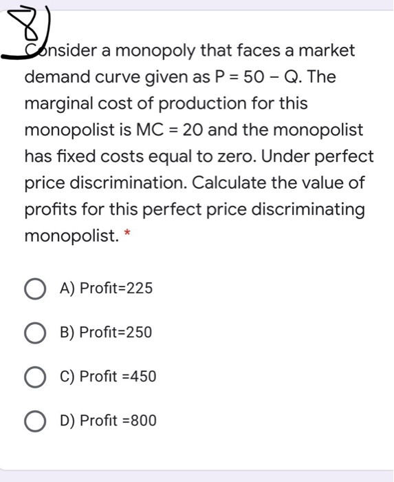 Solved 1 In comparing monopoly to a perfectly competitive | Chegg.com