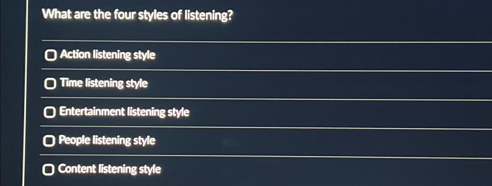 action centered listening style