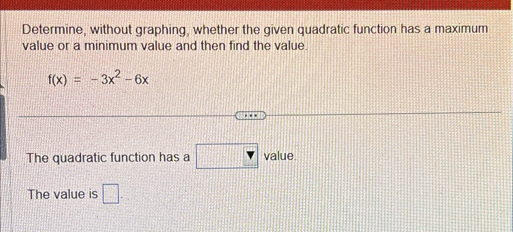 Solved Determine, without graphing, whether the given | Chegg.com