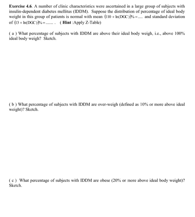 adjusted body weight from std tables