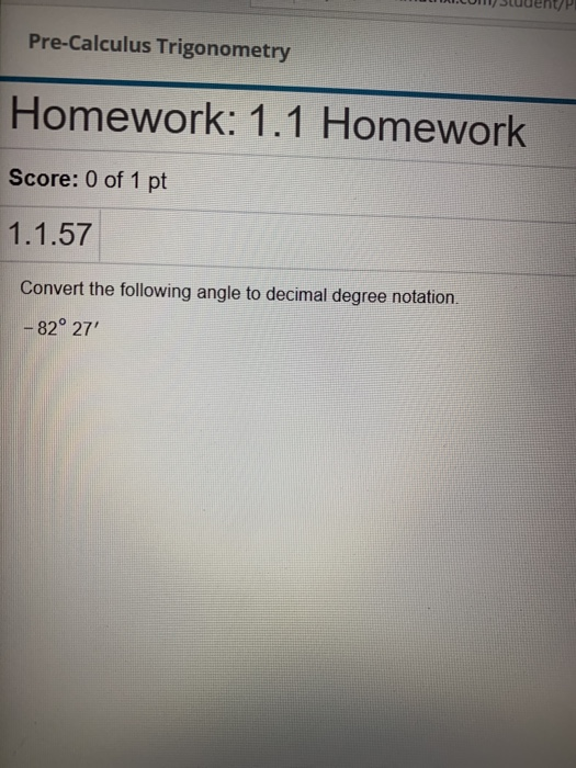 trigonometry homework 1