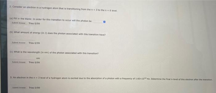 Solved 2. Consider an electron in a hydrogen atom that is | Chegg.com