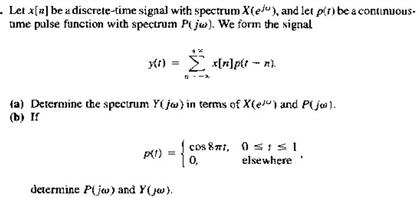 Let x[a] be a discrete-time signal with spectrum | Chegg.com