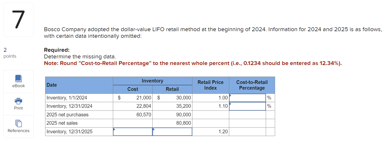 Solved Bosco Company adopted the dollar-value LIFO retail | Chegg.com