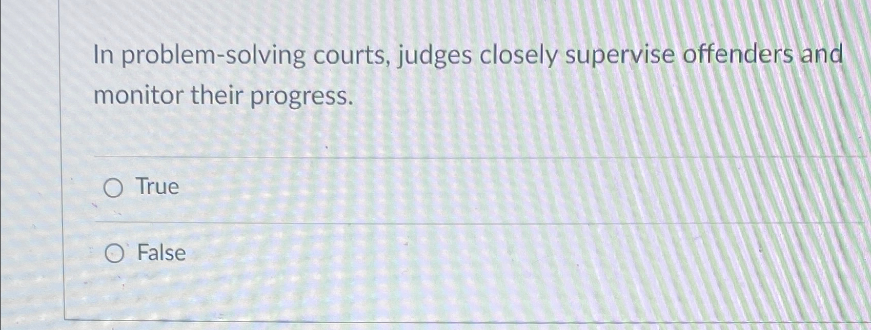 problem solving courts judges