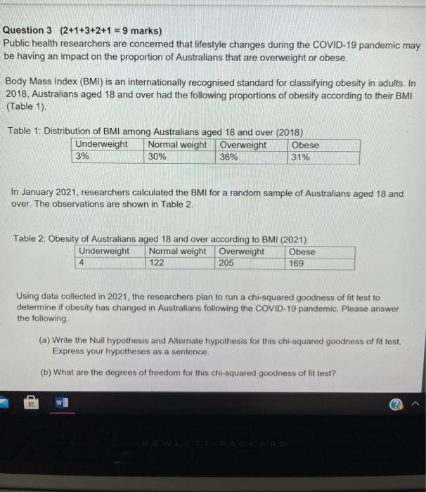 Solved Question 3 2 1 3 2 1 9 Marks Public Health Res Chegg Com