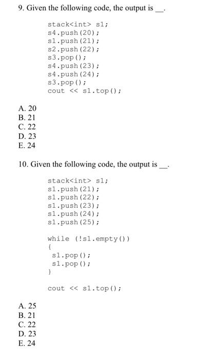 Solved 7. Given the following code with operations on a | Chegg.com