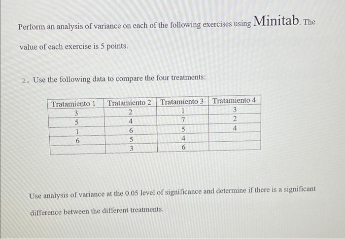 Solved Perform An Analysis Of Variance On Each Of The | Chegg.com