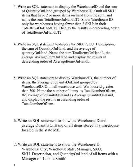 Solved following questions INVENTORY Table Data . www. | Chegg.com