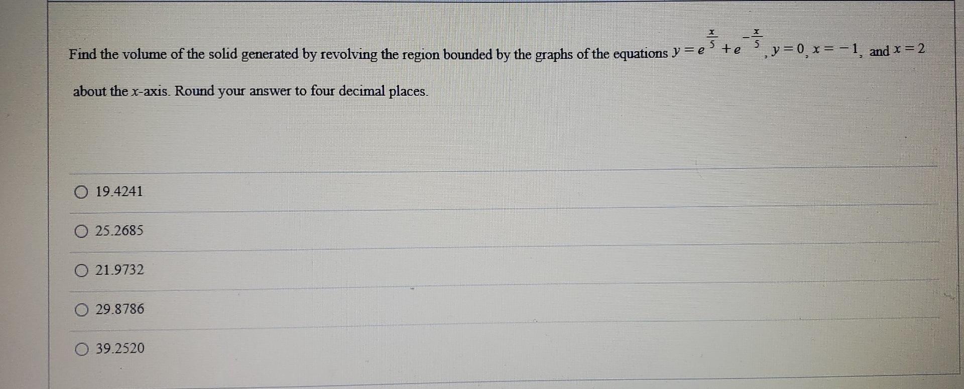 Solved Find the volume of the solid generated by revolving | Chegg.com