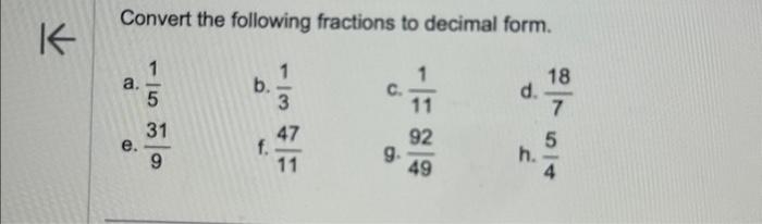 frac 1 5 as a decimal