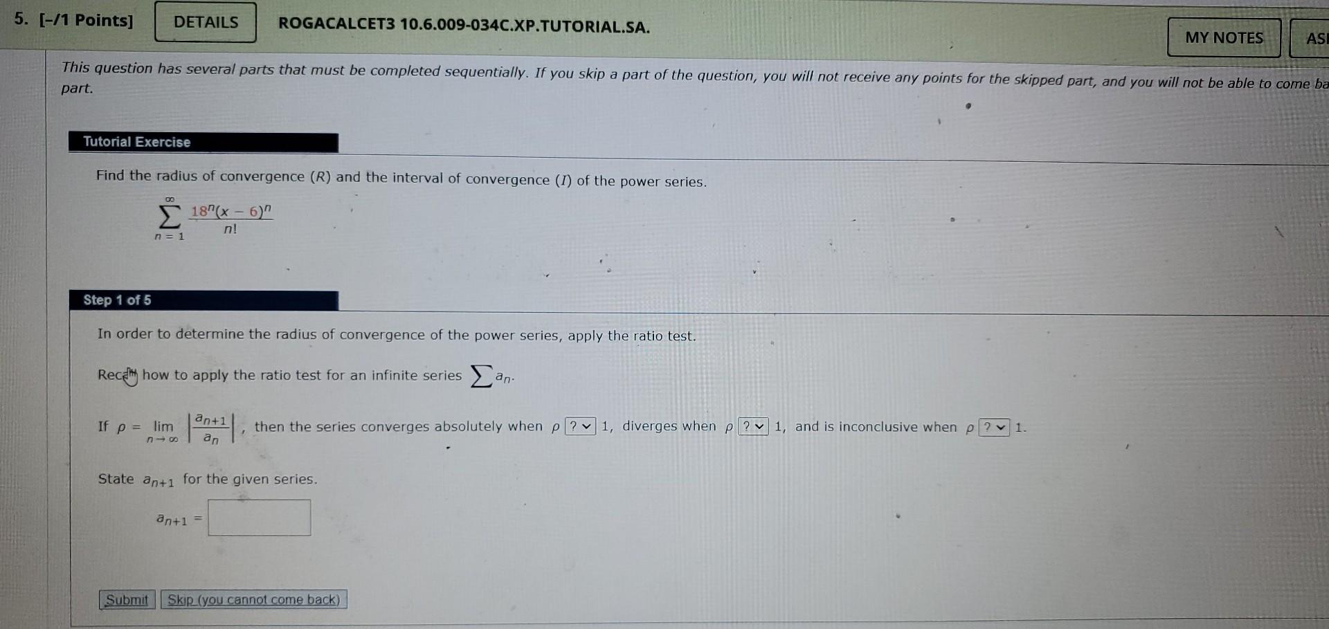 Solved 5. [-/1 Points] DETAILS This question has several | Chegg.com