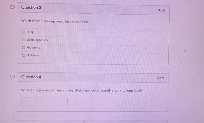 Solved D Question 3 3 pts Which of the following would be a | Chegg.com
