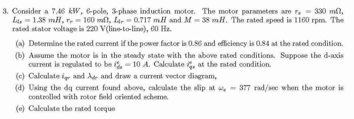 Solved 3. Consider A 7.46 KW,6-pole, 3-phase Induction | Chegg.com