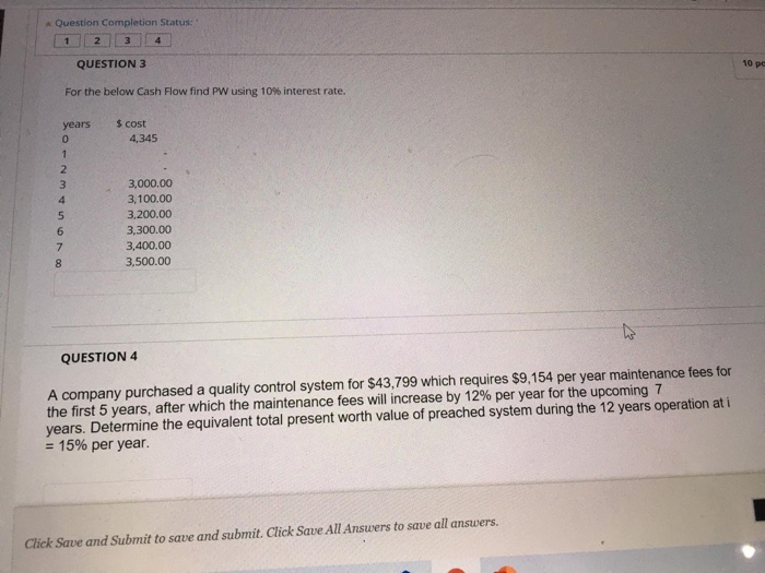 Solved Question Completion Status: 1 2 3 4 QUESTION 3 10 pc | Chegg.com