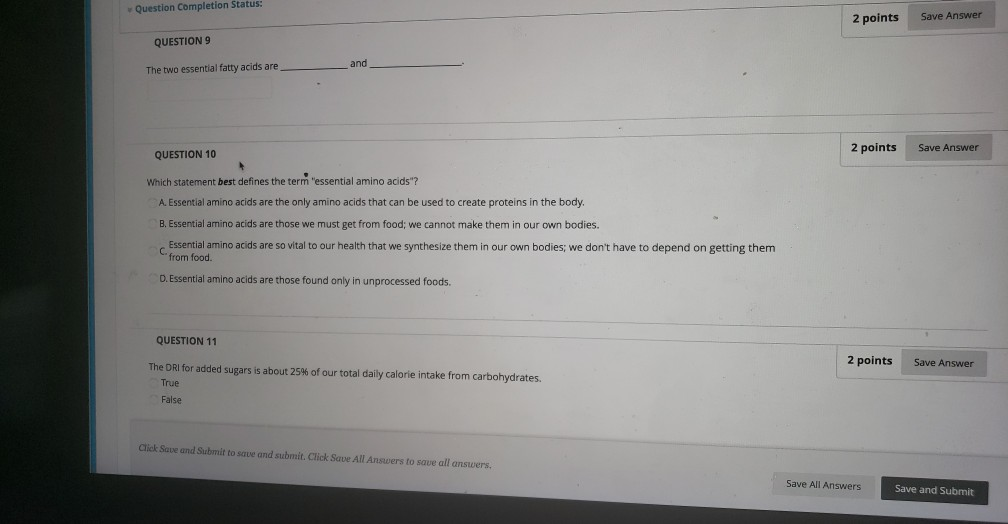Solved Question Completion Status 2 Points Save Answer Chegg