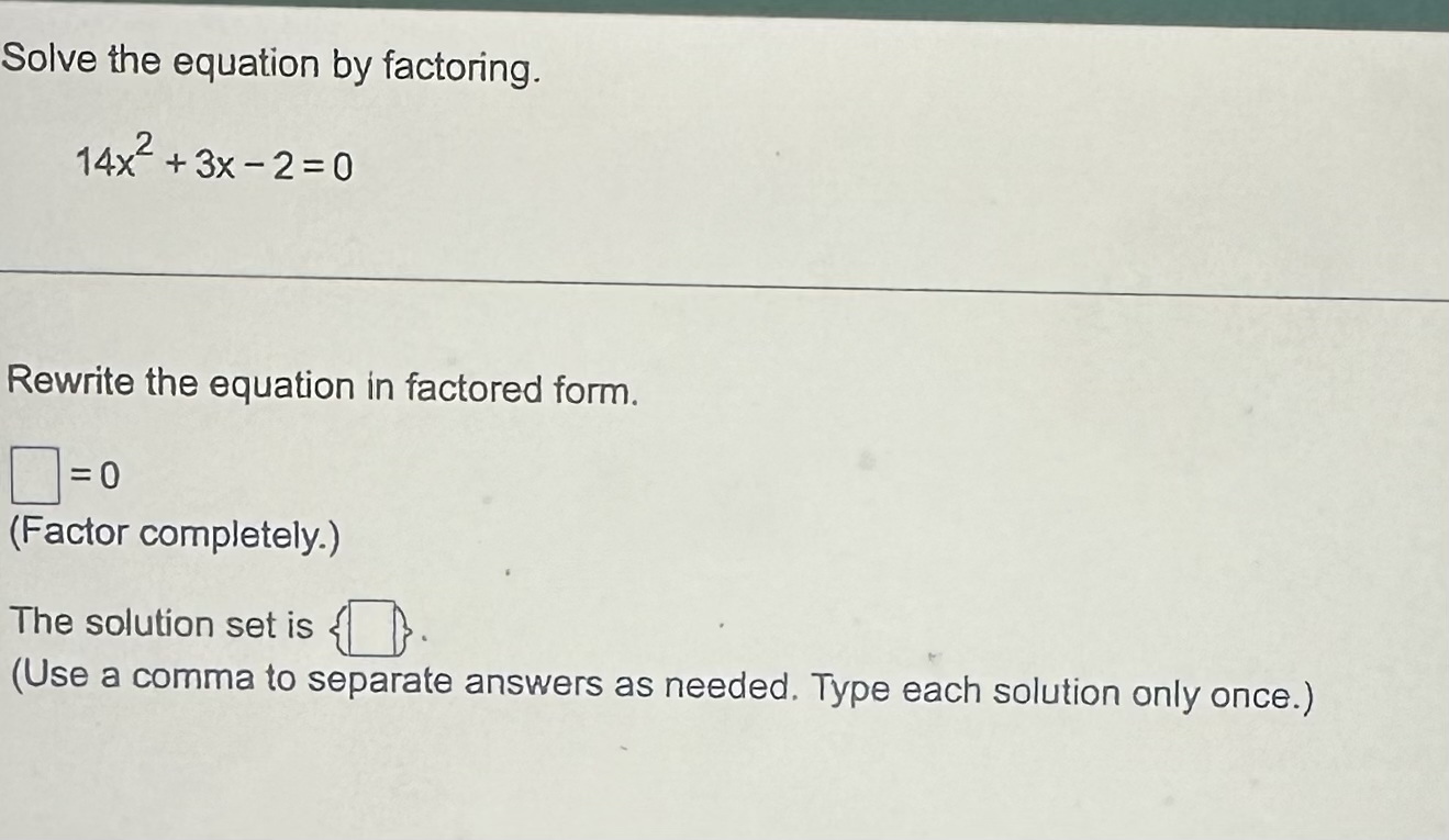 factor 2x 2 3x 14 0