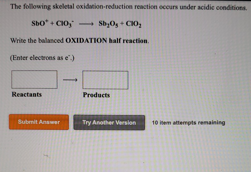 Which Of The Following Is An Oxidation-reduction Reaction Chegg